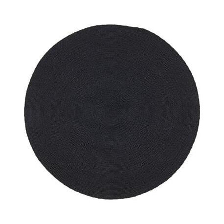 Tæppe -Recykle -sort Ø130 cm