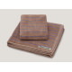 BONGUSTA - Naram gæstehåndklæde, camel/ultramarine blue