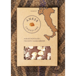 Anker Chokolade - 100 g plade - Mælkechokolade/Piemonte hasselnødder