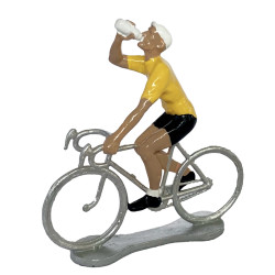 Miniature rytter -  Den gule trøje m. drikkedunk