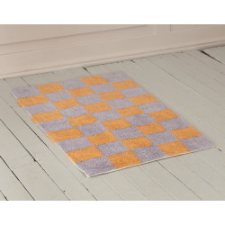 JOU Quilt - tæppe med tern, lilla/orange