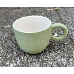 Helle Gram Keramik - Chubby Kaffekop, skovgrøn